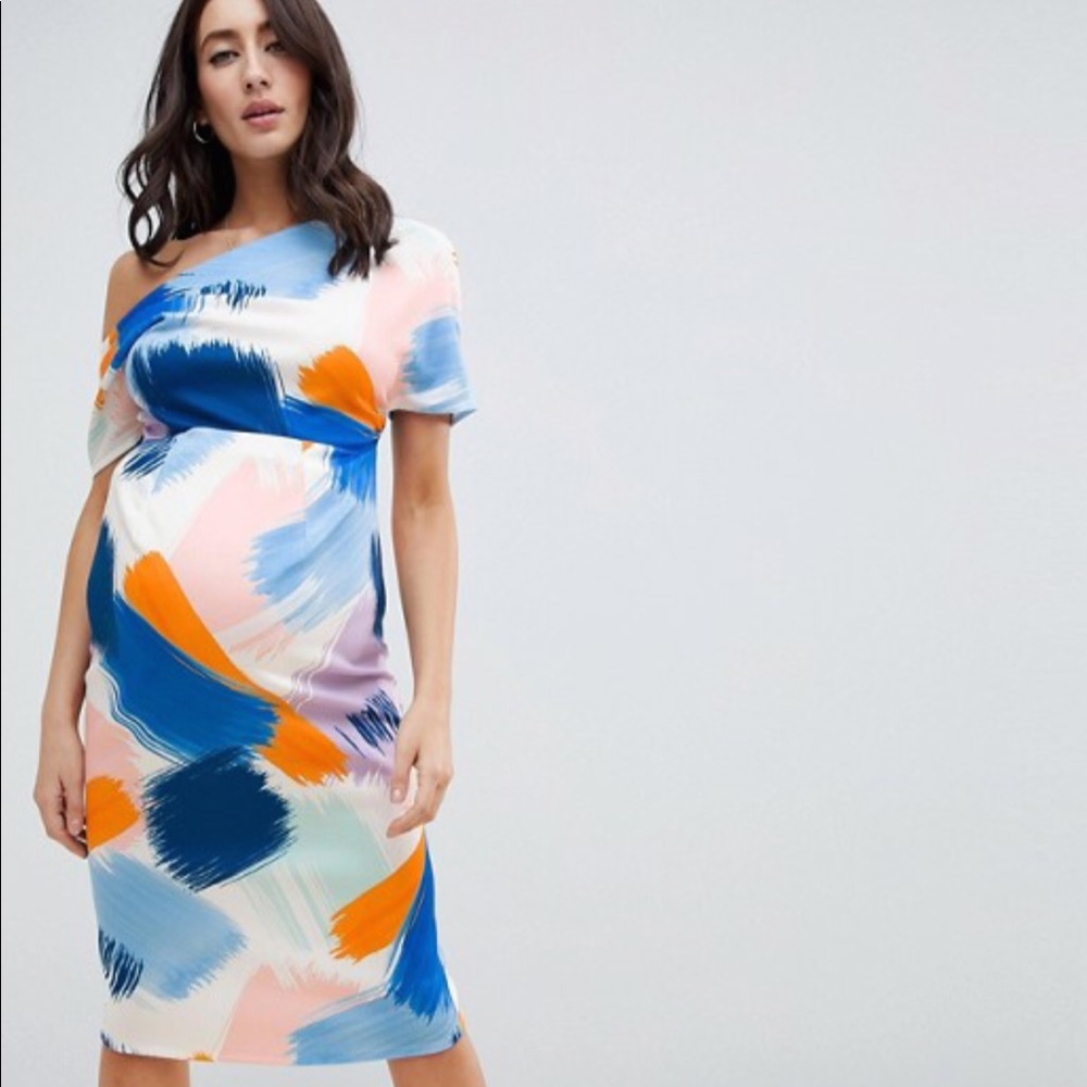 ASOS Brushstroke Maternity Dress